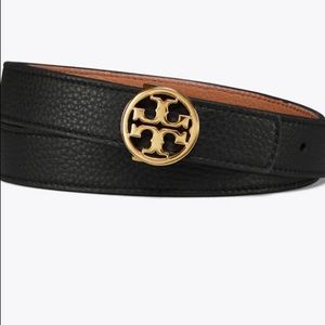 Tory Burch reversible 1” belt black/tan size L
